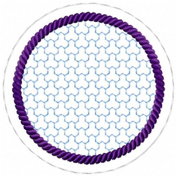 ITH-Stickdatei MugRug Untersetzer Einzeldatei für 10x10 cm